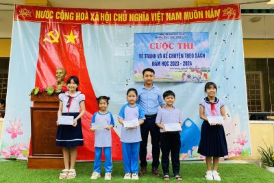 TỔ CHỨC HỘI THI “VẼ TRANH VÀ KỂ CHUYỆN THEO SÁCH” NĂM HỌC 2023 – 2024