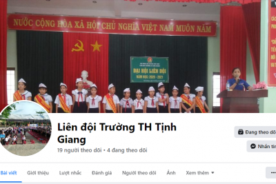 Liên đội xây dựng trang “Liên đội Trường TH Tịnh Giang” trên Facebook