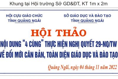 HỘI THẢO NỘI DUNG “4 CÙNG “ CỦA HỘI CỰU GIÁO CHỨC TỈNH QUẢNG NGÃI DƯỚI HÌNH THỨC TRỰC TUYẾN