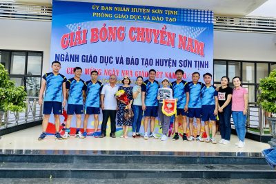 THAM GIA GIẢI BÓNG CHUYỀN NAM NGÀNH GIÁO DỤC VÀ ĐÀO TẠO HUYỆN SƠN TỊNH