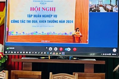 THAM GIA TẬP HUẤN NGHIỆP VỤ CÔNG TÁC THI ĐUA, KHEN THƯỞNG NĂM 2024